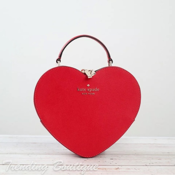 kate spade Handbags - Kate Spade Love Shack Heart Crossbody in Candied Cherry